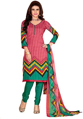PARISHA Peach Printed Un-stitched Chudidar Suit 2SJS2003