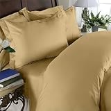 1000 Thread Count QUEEN 4PC Bed Sheet Set Egyptian Quality Deep Pocket, GOLD