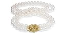 7.5x8mm Collection Quality Double Strand Japanese Akoya cultured pearl necklace 17" and 18"