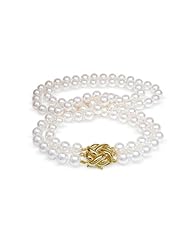 7.5x8mm Collection Quality Double Strand Japanese Akoya cultured pearl necklace 18" and 19"