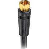 3' Rg-6 Coaxial Cable With Gold Plated F Connectors (Black)