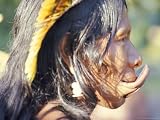 Portrait of a Suya Indian with Lip Plate, Brazil, South America Photographic Poster Print by Robin Hanbury-tenison, 12x16