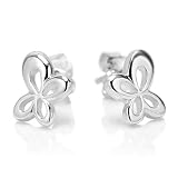 925 Sterling Silver Tiny Butterfly Post Stud Earrings 8 mm Jewelry for Women, Teens, Girls - Nickel Free