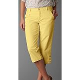 Dockers Plus Belted Button Hem Soft Khaki Capris CORNSILK YELLOW 20W