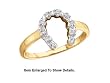 Stunning Petite Yellow Gold Diamond Horse Shoe Promise Ring