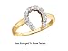 Jewelry : Stunning Petite Yellow Gold Diamond Horse Shoe Promise Ring