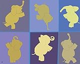 Green Leaf Art Yoga Elephants Canvas Art by Green Leaf Art