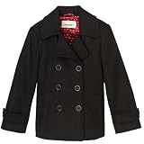 Girls' Cherokee Wool Peacoat - Ebony