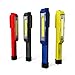 NEBO 5618 The Larry 8 LED Work Light Magnetic Clip 60 Lumens 180 Degrees Yellow, Red, Black, Blue 4-pack - Bonus TigerTech Mini LED Keychain Micro Light
