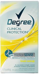 Degree Women Clinical Protection Antiperspirant and Deodorant, Fresh Energy, 1.7Ounce (Pack of 2)