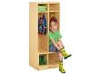 Jonti-Craft 4682JC Double Locker with Step, Natural Birch