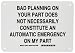 Brady 38071 7" Height, 10" Width, B-401 Plastic, Black On White Color Funny Sign, Legend "Bad Planning On Your Part Does Not Necessarily Constitute an Automatic Emergency On My Part"