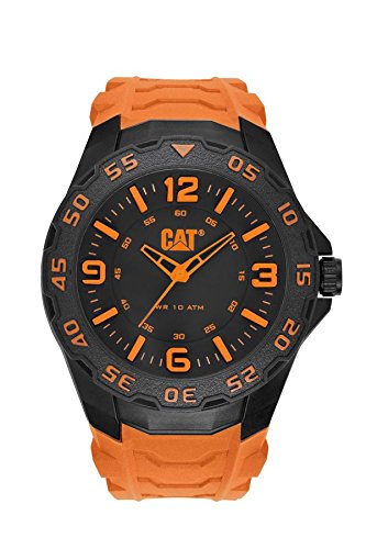 CAT WATCHES Men's LB11124134 Motion Quartz Watch With Orange Rubber Band