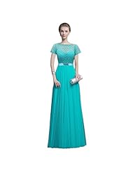 Sexy Beaded Lace Knit Short Sleeves Evening Dress/Bridesmaid Dress/Prom Dress/Party Dress 