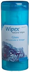 Natural Glass Wipes With Lavender & Vinegar, 30-Count Containers (Pack of 4)