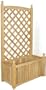 DMC Products Lexington 28-Inch Rectangle Solid Wood Trellis Planter Natural