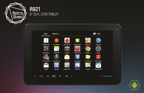 Astro Queo 9" Dual Core Android Tablet (8GB Memory, 1GB RAM, Dual Camera, Wifi, A23, 1024x600 9 Inch 5 Point Multi Touch Screen)