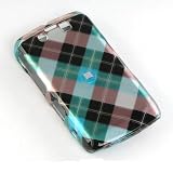 Blackberry Storm II 9550 Crystal Case Blue Diagonal Check