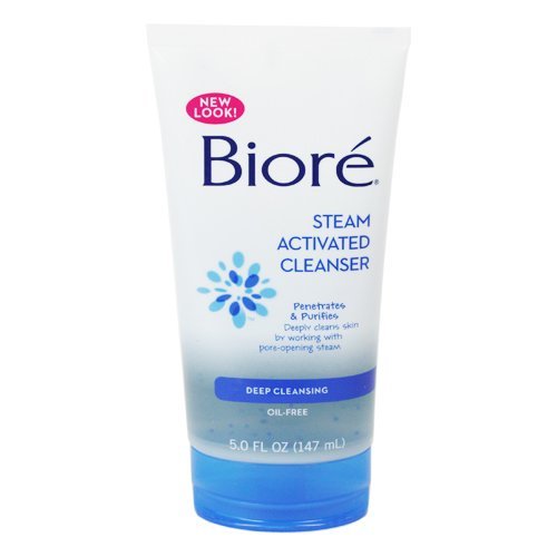 Biore Steam Activated Deep Cleaning Cleanser 5 oz - Pack of 3