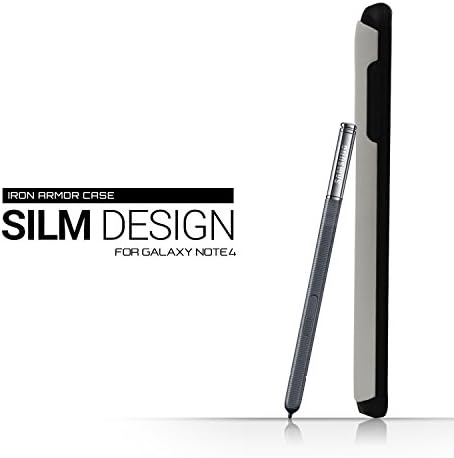 Slim galaxy note 4 case: Rugged Armor Gel Cover protection for unlocked mobile phone [sprint], Iron Armor(TM)