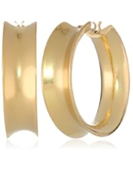 T Tahari "Essentials" Concave Hoop Earrings
