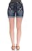 WallFlower Juniors Mid Thigh Camo Belted Denim Shorts