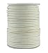 Round Leather Cord, 25 Meter Spool, 2.0 Millimeter White
