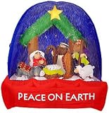 Lamps and Lightings item: Gemmy 10287-71 Airblown SnowGlobe - Nativity Scene, 6 Feet Tall