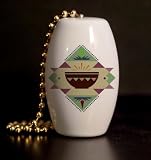 Southwest Bowl Design Porcelain Fan / Light Pull