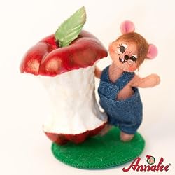 3" Mouse with Apple By Annalee