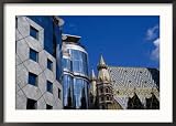 Gothic Stephansdom (St Stephen's Cathedral) and Hans Hollein's 