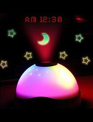 CL LS4G Hot sales Starry Digital Magic LED Projection Alarm CL ock Night Light Color Changing horloge reloj despertador , white