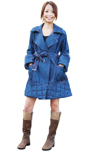 (ターナ） Ta.a.Na　キルティングデニムトレンチコート