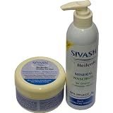 SIVASH-Heilerde-Set zur Behandlung gegen Pickel, Akne, unreine Haut: Magnesium- und sulfidhaltiger Soleschlick mit Beta-Carotin (Gesichts-Schlamm-Maske), 250g + Mineral Waschgel 250 mlvon "SIVASH"