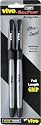 Vivo Ultra Ballpoint Stick Pens, 1.0 mm Fine Point, 2-pack, Black (77012)