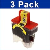 Compatible 3 Magenta Ink Cartridges for Brother LC41M Combo (3-Pack)-Intellifax 1840, 2440, MFC-3240, 210, 420, 5440, 5840, 620