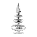 Glass Finial Figurine - Silver