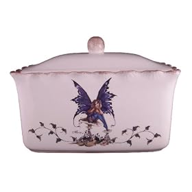 BREAD BOX TOAST JAR FAIRY DECOR WHITE ANGEL by ACK