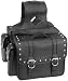 River Road Synthetic Leather Studded Compact Removeable Saddlebags for Cruiser Bikes - Studded detail