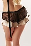 Di Murini Ivory Silk and Black Lace French Knickers
