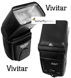 VIVITAR DEDICATED E-TTL SPEEDLIGHT BOUNCE ZOOM SWIVEL FLASH FOR Canon EOS Rebel XT XTI XSI T1I 1Ds 1D 20D 5D 300D 350D 450D 400D II 10D T2 TI K2 GII 7N 7NE 20D 30D 40D 50D 1000D 550D + Free Cleaning kit
