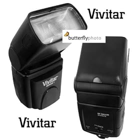 VIVITAR DEDICATED E-TTL SPEEDLIGHT BOUNCE ZOOM SWIVEL FLASH FOR CANON POWERSHOT G7 G9 G10 G11 A640 A650 S5 IS S3 IS SX20 IS SX20 SX1 IS SX + Free Mini Tripod