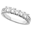 14K White Gold Diamond Five-Stone Anniversary Ring - 0.75 Ct.