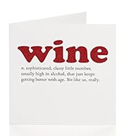 Glitter Lettering Wine Female Humour Card