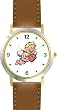 Angel with Heart - Cherub, Angel or Cupid Theme - WATCHBUDDY&reg; DELUXE TWO-TONE THEME WATCH - Arabic Numbers - Brown Leather Strap-Size-Large ( Men's Size or Jumbo Women's Size )