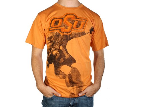 Tradition 8 Oversized Barry Sanders Crew Orange L Mens Shirt
