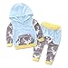 AMA(TM) Toddler Baby Girl Boy Deer Hooded Blouse Tops+Pants Outfits Set