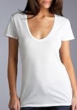 James Perse Casual Deep Scoop Neck T-Shirt Daywear