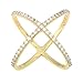 Sterling Silver Pave CZ Gold-Plated 