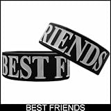 Best Friends Asian Symbol Designer Rubber Saying Bracelet #49